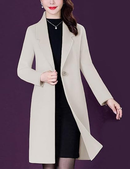 Luxury Wool Winter Pea Coat — Timeless Warmth & Elegant Style