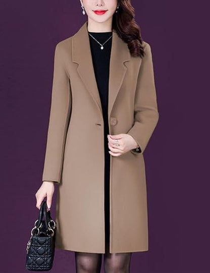 Luxury Wool Winter Pea Coat — Timeless Warmth & Elegant Style
