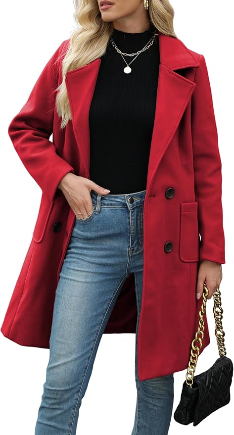 Luxury Wool Winter Pea Coat — Timeless Warmth & Elegant Style