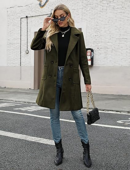 Luxury Wool Winter Pea Coat — Timeless Warmth & Elegant Style