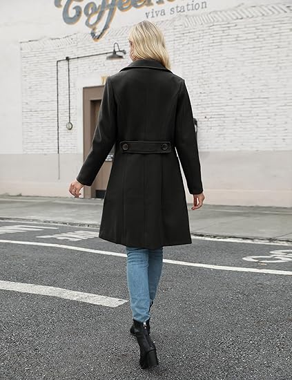 Luxury Wool Winter Pea Coat — Timeless Warmth & Elegant Style