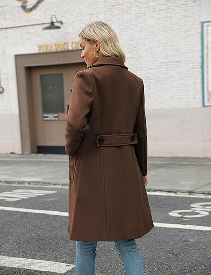 Luxury Wool Winter Pea Coat — Timeless Warmth & Elegant Style