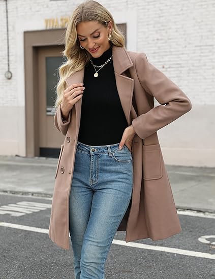 Luxury Wool Winter Pea Coat — Timeless Warmth & Elegant Style