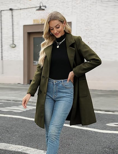 Luxury Wool Winter Pea Coat — Timeless Warmth & Elegant Style