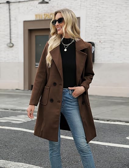 Luxury Wool Winter Pea Coat — Timeless Warmth & Elegant Style